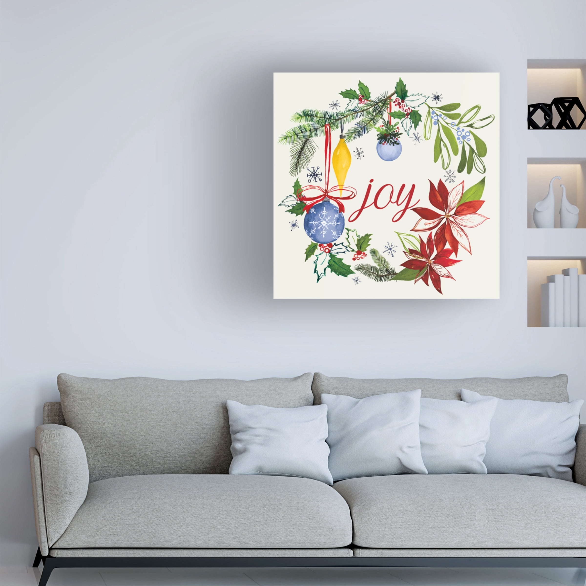 Harriet Sussman 'Watercolor Christmas VI' Canvas Art