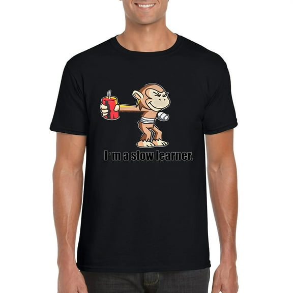 Funny Im A Slow Learner Injured Monkey Novelty Humor Unisex T-Shirt