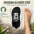 thumbnail image 2 of Sosenfer Barefoot Shoes Women Men,Wide Toe Box Zero Drop Unisex Walking Shoes,Non-Slip Lightweight Casual Sneakers for Women Men Black, 2 of 9