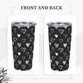 thumbnail image 2 of Hearts Tumbler 20oz Heart Stainless Steel Insulated Tumblers with Lid and Straw Cute Travel Coffee Mug Tea Wine Cups Water Bottle Gifts for Women, 2 of 6