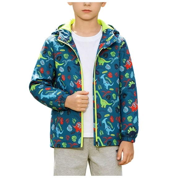 Karoyedx Toddler Girl Clothes Kids Toddler Lightweight Jackets Cute Graphic Thin Windbreaker Coats Boys Girls Sum Protection Zip up Outwear Sport Sky Blue Size,6-7 Years