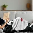 thumbnail image 3 of Woman Soft Flannel Fleece Throw Blanket, Funny Seductive Woman Cool Silhouette with Feminine Style, Cozy Plush for Indoor and Outdoor Use, 50" x 60", Black Vermilion, by Ambesonne, 3 of 5