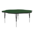 thumbnail image 5 of Correll Deluxe High-Pressure Top Activity Tables, 60x60", FLOWER GREEN BLACK/CHROME, 5 of 11