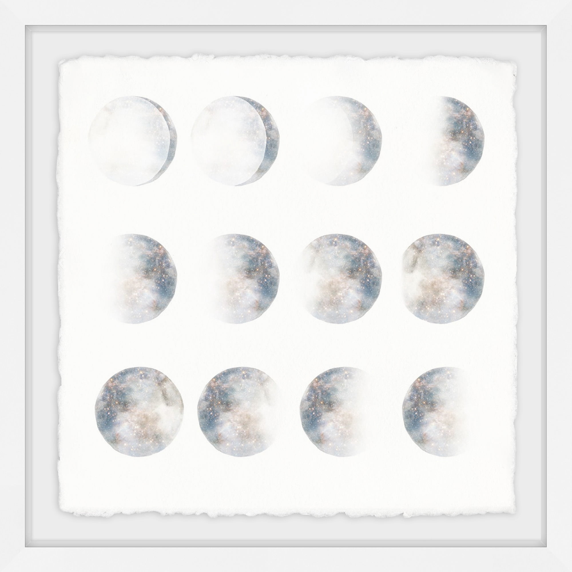 Moon Phase Framed Painting Print
