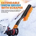 thumbnail image 5 of 27" Snow Brush and Ice Scrapers for Car Windshield, Detachable Snow Scraper with Ergonomic Foam Grip for Cars, Trucks, SUVs Made from Heavy Duty ABS and PVC Brush - Pack of 1 (Orange), 5 of 9