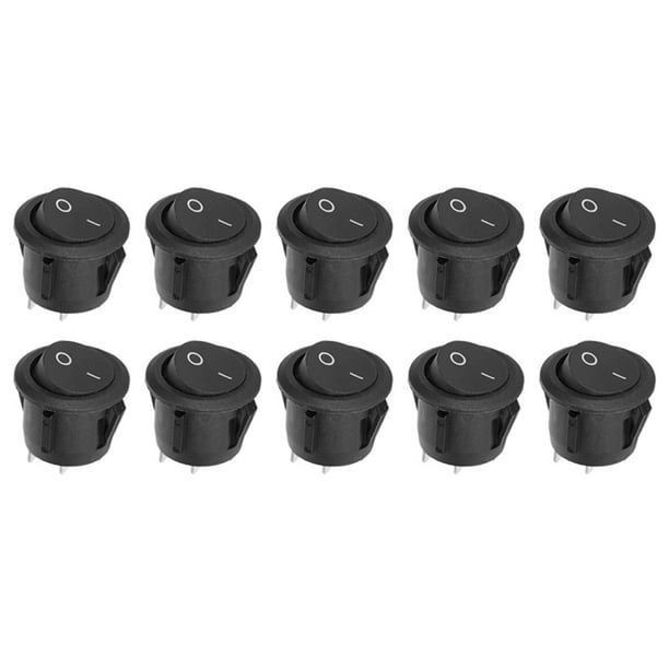 Interruptor, 10 piezas KCD1 interruptores basculantes interruptor basculante redondo O de tecnología avanzada