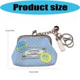 thumbnail image 3 of Canvas Look Coin Purse with Structured Clasp Frame, Compact Accessory for Commute Essentials, Tote Storage, Daily Use, 3 of 9