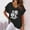 Black, variant on YHAJDS Women Tops Short Sleeve Shirts for Women V Neck Print T Shirt Comfortable Casual Blouse Spring Summer