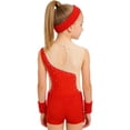 thumbnail image 4 of Haitryli Kids Workout Clothing Sets Tumbling Gymnastic Outfits Tank Ballet Unitard Clothes with Shorts A Red 16, 4 of 7