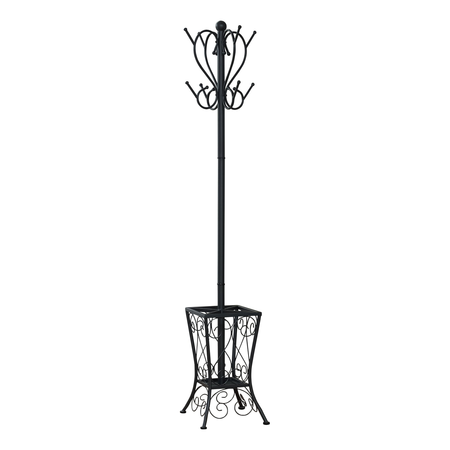 Better Homes & Gardens Traditional Metal Coat Rack With Umbrella Stand,  Bronze Finish