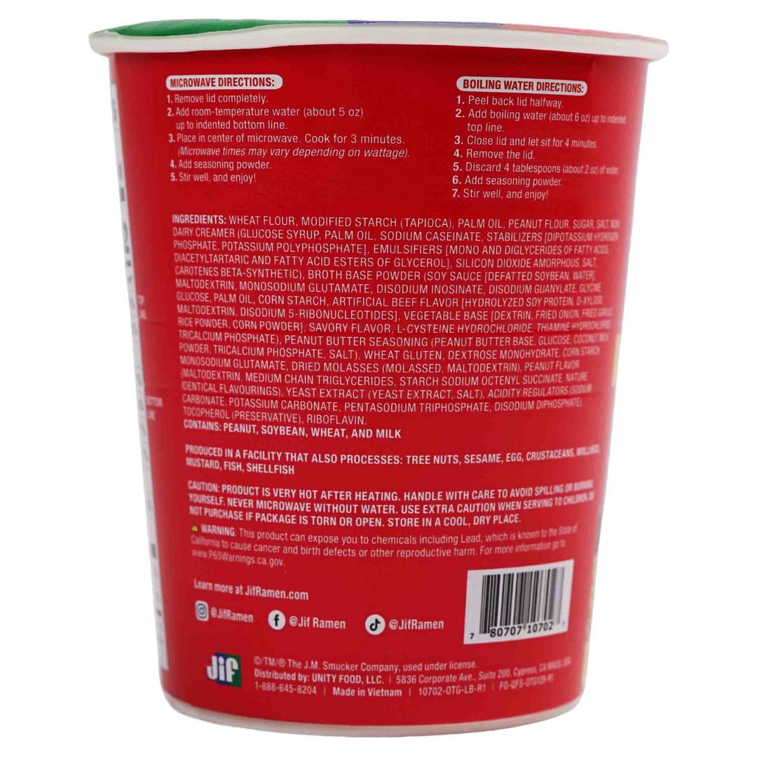 JIF Peanut Butter Instant Ramen Noodles, 2.65 oz