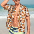 thumbnail image 4 of Picia Hot Fresh Pizza Gentle Cotton Regular Fit Short Sleeve Casual Hawaiian Shirt for Men-Small, 4 of 8