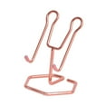 thumbnail image 2 of Soporte para teléfono, soporte universal de alambre de metal, elegante para teléfono móvil, ideal para oficina, sala de estar, dormitorio Oro rosa, 2 of 8