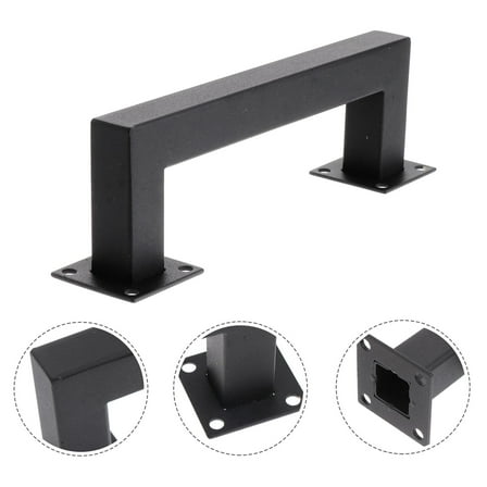 UPOUART Black Steel Garage Door Handle Set, Metal Barn Door Handle 7.9x2.4in, Replacement Hardware