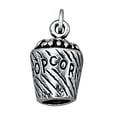 thumbnail image 1 of Sterling Silver 30" Unisex 1.5mm Box Chain 3D Movie Theater Popcorn Bucket Pendant Necklace, 1 of 2
