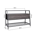 thumbnail image 4 of Banco de Zapatos Negro, Banco de Entrada con Caja de Almacenamiento Abatible HOMEMAKE FURNITURE Industrial, 4 of 5