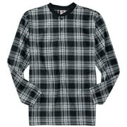 Men's Plaid Fleece Henley