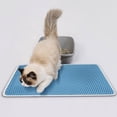 thumbnail image 4 of 17.7*23.6 Inch Double Layer Cat Litter Mat Pet Litter Box Sand Filter Pad Wear-Resistant Scratch Resistant Cat Sand Control Mat, Pad Sand Pot Filter Sand Cushion Grabbing Board, 4 of 9