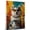Alaskan Klee Kai, variant on Papillon Dog Playing Drum Kit Stretched Canvas Size 8x12 – Vintage Style Papillon Dog Art for Drum Kit Fans, Great Gift for Dog Owners