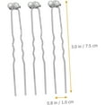 thumbnail image 4 of 10pcs pearl hairpin bridal hair accessories bridal headpiece hair gems for women pearl headpiece women hair accessories ladies headbands pearl headband hair pin crystal bride alloy, 4 of 5
