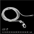 thumbnail image 3 of Collar de cadena de serpiente chapada en plata Yuxing 1 mm, 3 of 4