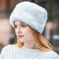 thumbnail image 2 of Gorro de invierno de piel para hombre y mujer, gorro tipo jersey Baotou, gorro de piel de conejo de imitación cálido y frío a la moda, 2 of 4