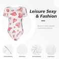 thumbnail image 4 of Balery Pink Hearts Body de cuello redondo de manga corta para mujer Tops de manga corta Tops básicos-XX-Large, 4 of 7