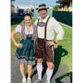 thumbnail image 2 of 3 unids/set hombre adulto traje de Oktoberfest alemán bávaro Oktoberfest Festival cerveza hombre Lederhosen ropa de fiesta de Halloween L, 2 of 5