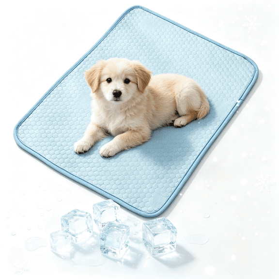 Cooling Mat for Dogs,Gel Free Ice Silk Self-Cooling Pad,Non-Slip Summer Pet Cooling Mat,Keep Cooling for Pets