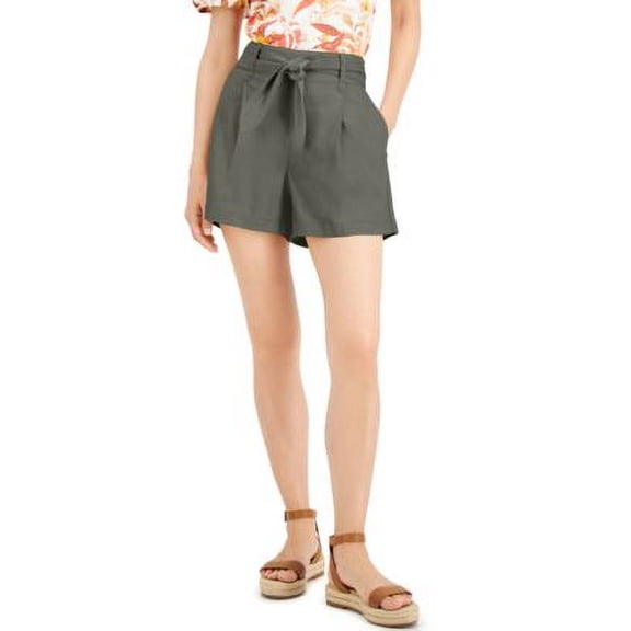MSRP $60 Inc International Concepts Women High-Rise Tie-Waist Shorts Size XS