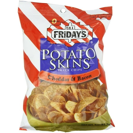 Cheddar Bacon - 6 pack: Tgif Potato Skins Cheddar And Bacon Flavor, 3 oz