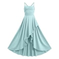 thumbnail image 7 of Gunia Pageant Dresses For Girls Ruffle Dress Asymmetrical Layered Party Gown Wedding Birthday Celebration Sundress Light Blue Dress For Girls 6-14 Years, 7 of 7