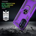 thumbnail image 6 of Moto G Stylus 5G 2022 Case, Moto G Stylus 5G Case 2022 with HD Screen Protector, [Military-Grade] Magnetic Ring Holder Kickstand Shockproof Protective Case for Moto G Stylus 5G 2022, Purple, 6 of 13