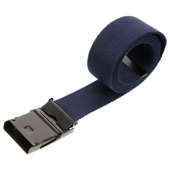 Moluckfu Men's Work Belts Canvas Waist Belt Navy 1Pack Charming Style Formal Occasions