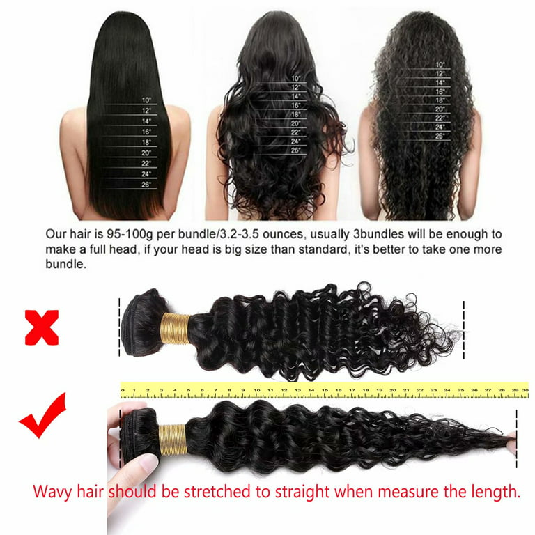 Brazilian Body Wave Human Hair Bundles (10 12 14 Inch) 8A 100% Unprocessed  Human Hair Extensions for Women Brazilian Virgin Hair Weave Bundles Human