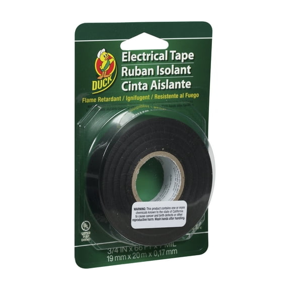 Pro Electrical Tape, 1" Core, 0.75" X 66 Ft, Black | Bundle of 5 Rolls