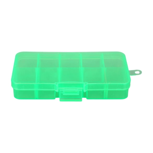 Household Storage 10Compartments Plastic Organizer Container Storage Box Adjustable Divider Removable Grid Compartment for Jewelry Beads Earring Container Tool Fishing Hook Small Accessories
