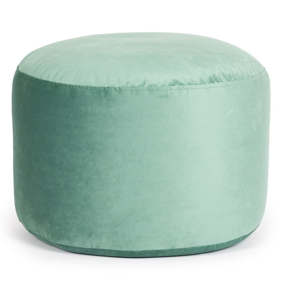 Belgique Mint Velvet Pouf Ottoman – Floor Cushion, Soft Polystyrene Bean Bag Footstool, Durable & Lightweight Accent for Living Room or Office