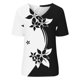 thumbnail image 4 of Camisetas con estampado floral con cuello en V para mujer Blusas femeninas cómodas a la moda Tops OAVQHLG3B Store  lin121212, 4 of 4