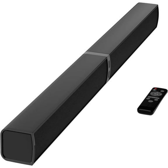 Sound Bar for Smart TV，80W Detachable Bluetooth Soundbar with Powerful Bass, 2-in-1 Home Theater Audio System, ARC/Optical/AUX Connectivity for TV/PC/Laptop/Game Console