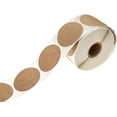 thumbnail image 2 of 2" Natural Brown Kraft Stickers / 500 Round Labels Roll / Permanent Adhesive Brown Kraft Labels / Made In The USA, 2 of 6