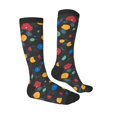 thumbnail image 4 of Lsque Vintage Records Printed Crew Socks Men's Women's LightWeight Thin Casual Calf Socks ,Knee High Socks,Cotton Socks, 4 of 9