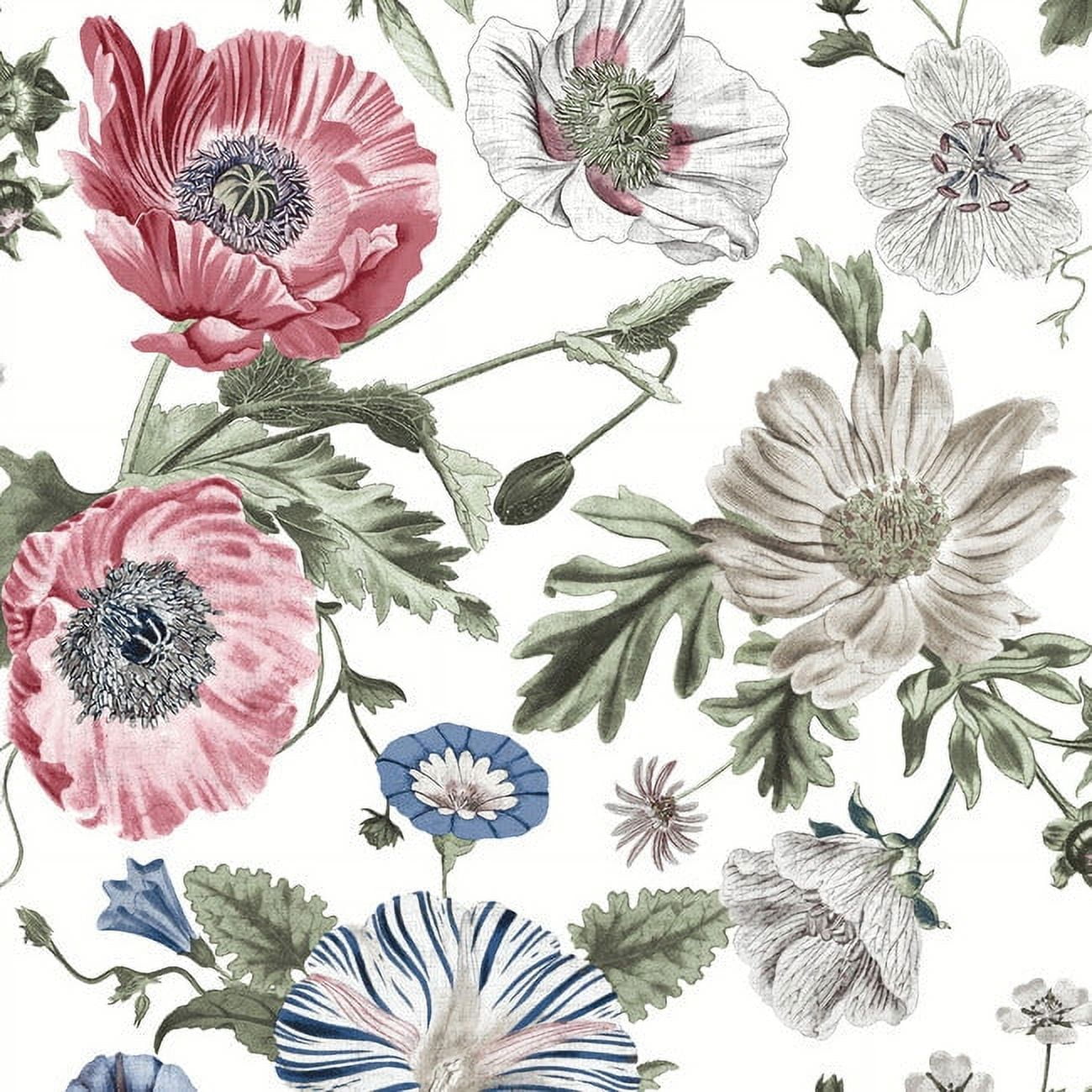 Vintage Poppy Peel & Stick Wallpaper