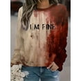thumbnail image 5 of Harajuku 3D Horror Halloween Print Sweatshirts Red Bloody Patterns Graphic Round Neck Hoodies Women Fashion Clothing Sweatshirt, 5 of 5