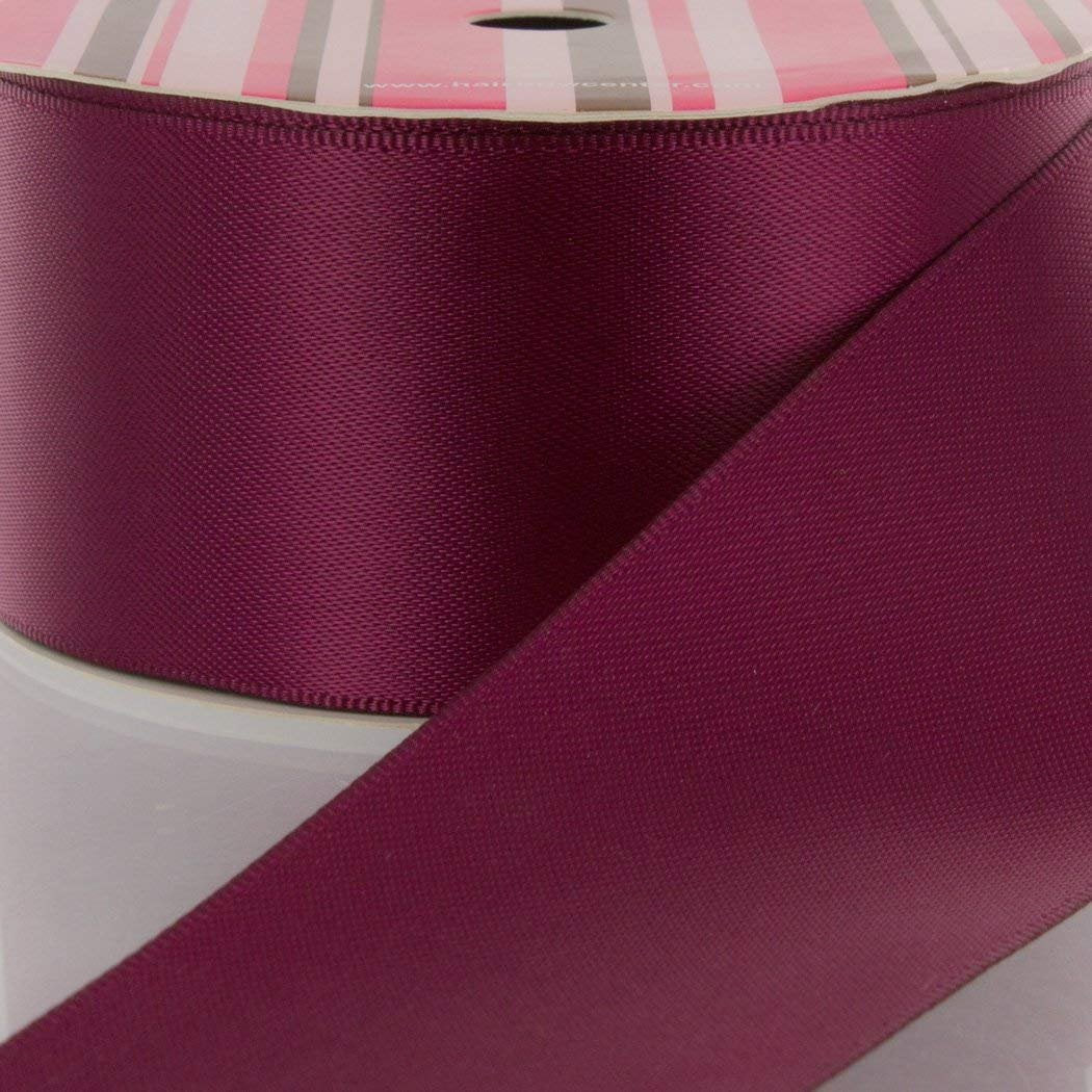 3mm Double Side x 2Meter Faced Satin Ribbon Silver Edge 