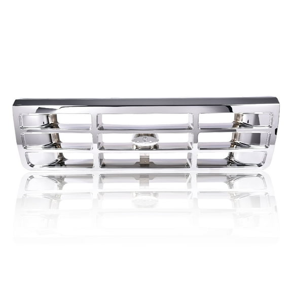 PIT66 Grille Fit for 92-96 Ford F-150 / 92-97 F-250 Silver