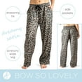 thumbnail image 4 of Hello Mello Satin Lounge Top and Pants, 2-Piece Pajama Set Cat's Meow, Large/X-Large (Women's), 4 of 8