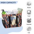 thumbnail image 3 of FORMRS Tote Bag for Women Large Capacity Canvas Travel Foldable Carry On Shopping Handbag, Baseball Pattern, 3 of 8