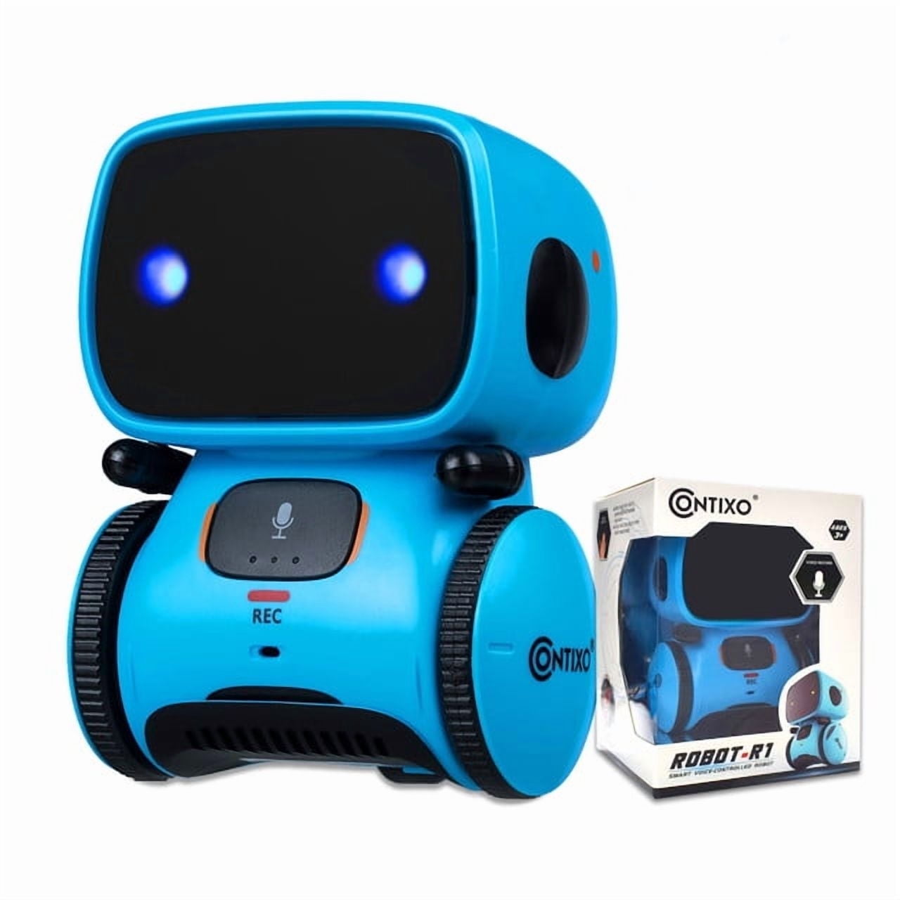 Contixo Robot Toys for Kids, Talking Dancing Interactive Smart Robot Toy Ages 3-8, Kids Robot R1 Mini, Blue
