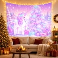 thumbnail image 3 of Unicorn Mane Tail With Pointed Horn Closed Sleepy, Mystical Fantasy for Space Lovers, Galaxy Room Decor, Christmas Gift, Tapestry Wall Hanging for Bedroom and Dorm, 3 of 7